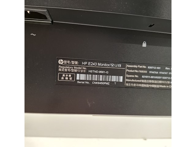 5x monitor, hp, e243, 2019 - afbeelding 8 van  22