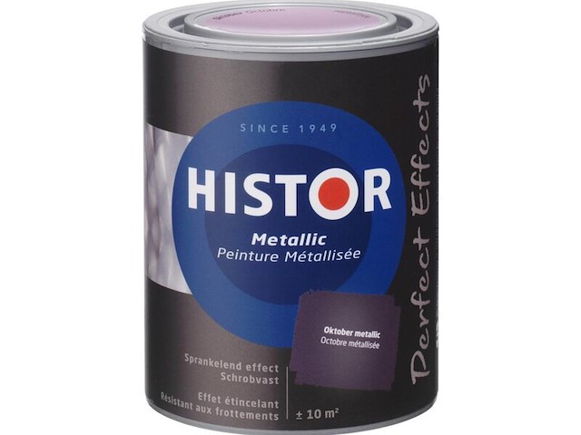 5x muurverf 1l histor, perfect effects metallic, oktober - afbeelding 2 van  2