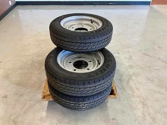 5x ongebruikt security 155/70r12c aanhanger wiel ifor williams - afbeelding 5 van  7
