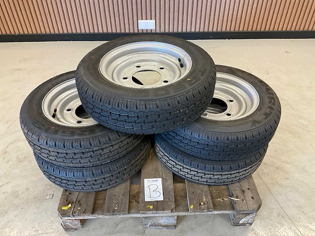 5x ongebruikt security 155/70r12c aanhanger wiel ifor williams - afbeelding 2 van  7