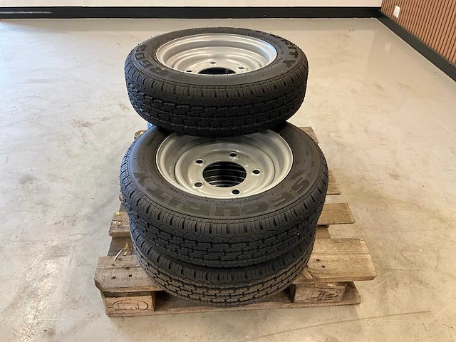 5x ongebruikt security 155/70r12c aanhanger wiel ifor williams - afbeelding 3 van  7