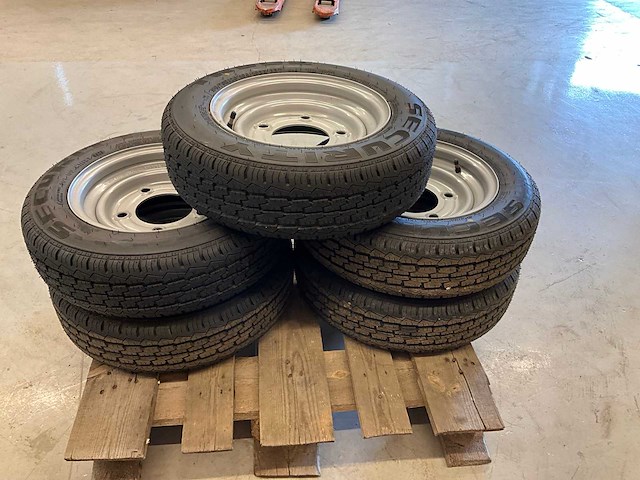 5x ongebruikt security 155/70r12c aanhanger wiel ifor williams - afbeelding 4 van  7