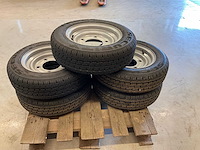 5x ongebruikt security 155/70r12c aanhanger wiel ifor williams - afbeelding 4 van  7