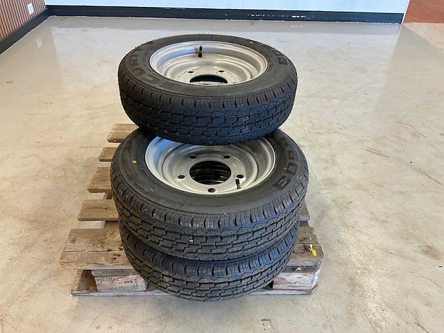5x ongebruikt security 155/70r12c aanhanger wiel ifor williams - afbeelding 5 van  7