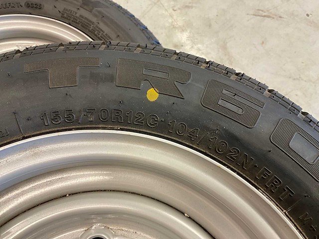 5x ongebruikt security 155/70r12c aanhanger wiel ifor williams - afbeelding 7 van  7
