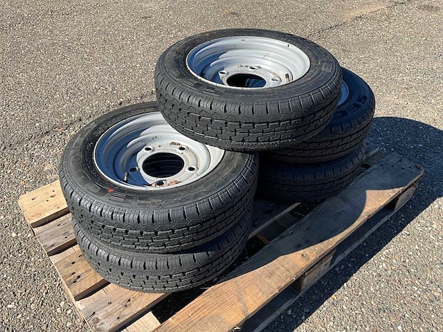 5x ongebruikt security 155/70r12c aanhanger wiel ifor williams - afbeelding 1 van  6