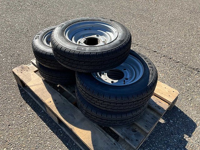 5x ongebruikt security 155/70r12c aanhanger wiel ifor williams - afbeelding 2 van  6