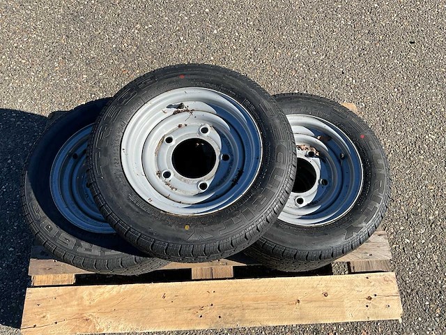 5x ongebruikt security 155/70r12c aanhanger wiel ifor williams - afbeelding 5 van  6