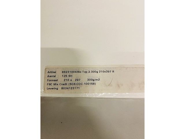 5x pakken a4 papier 300 grams bio top 3, sqs-coc-100158 - afbeelding 3 van  3