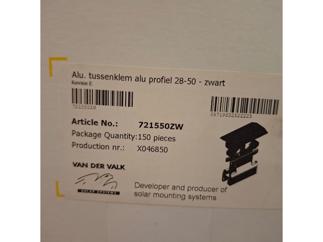 5x pallet met divers zonnepaneel montagemateriaal - afbeelding 2 van  44