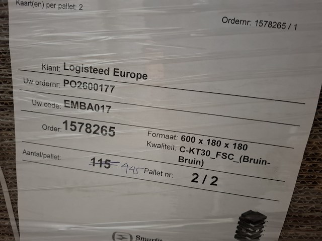 5x pallet met verzenddozen - afbeelding 4 van  6