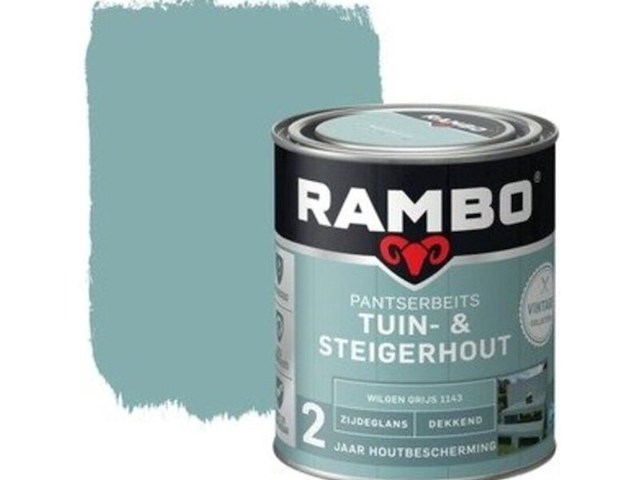 5x pantserbeits tuin & steigerhout, rambo, wilgengrijs (1143), 750 ml - afbeelding 1 van  2