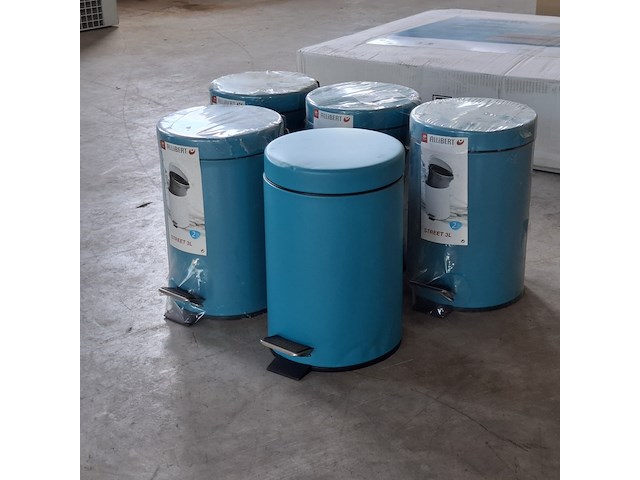 5x pendaalemmer toilet, allibert, street, turqoise - afbeelding 1 van  4