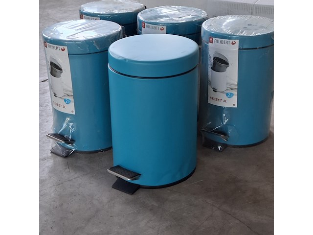5x pendaalemmer toilet, allibert, street, turqoise - afbeelding 2 van  4