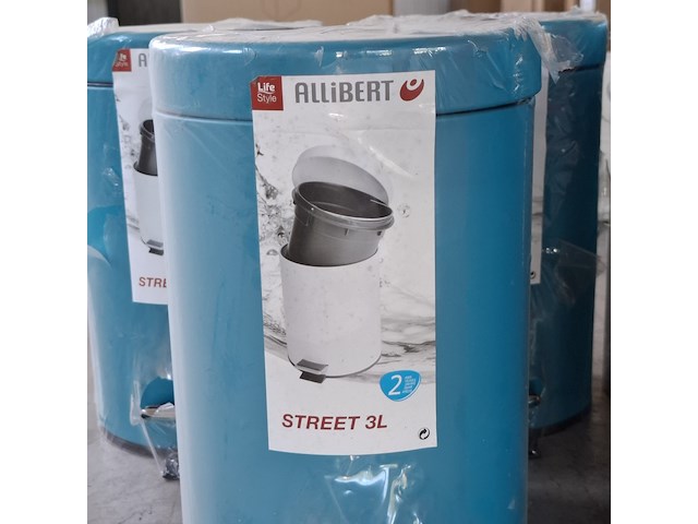 5x pendaalemmer toilet, allibert, street, turqoise - afbeelding 3 van  4