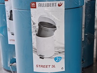 5x pendaalemmer toilet, allibert, street, turqoise - afbeelding 3 van  4