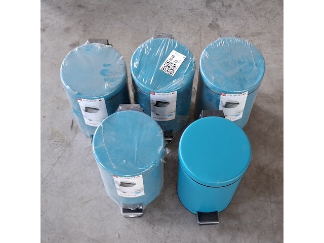 5x pendaalemmer toilet, allibert, street, turqoise - afbeelding 4 van  4