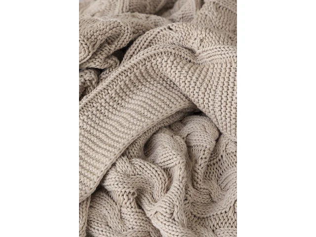 5x plaid taupe 130×170 cm – zachte woondeken vidi, sogno avvolgente - afbeelding 2 van  5