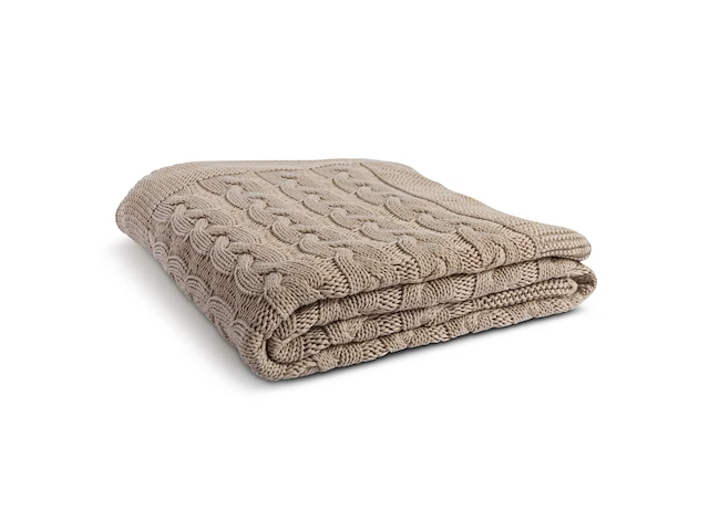 5x plaid taupe 130×170 cm – zachte woondeken vidi, sogno avvolgente - afbeelding 3 van  5