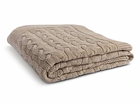 5x plaid taupe 130×170 cm – zachte woondeken vidi, sogno avvolgente - afbeelding 3 van  5