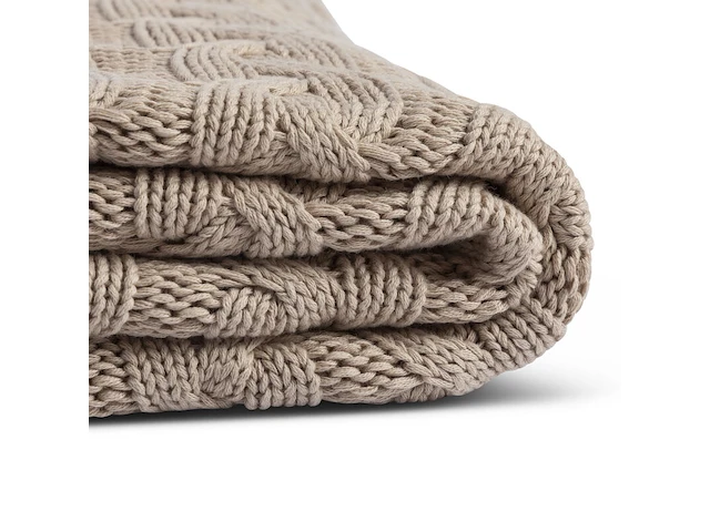 5x plaid taupe 130×170 cm – zachte woondeken vidi, sogno avvolgente - afbeelding 4 van  5