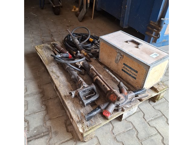 5x pneumatisch gereedschap, geschikt voor kavel 123, o.a. atlas copco en rodac - afbeelding 1 van  20