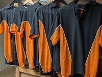 5x poloshirt werkkleding / acive wear gamegear track, zwart oranje, mt m