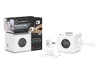 5x powercube extended duo usb type e, designnest, wit grijs, met aardepin - afbeelding 3 van  3