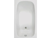 5x rechthoekig bad, allibert, sylene, wit - afbeelding 1 van  5