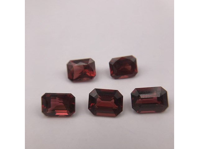 5x rhodoliet granaat, rood - afbeelding 1 van  4