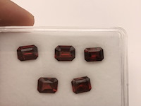 5x rhodoliet granaat, rood - afbeelding 3 van  4