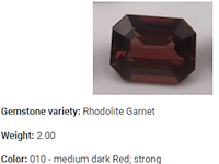 5x rhodoliet granaat, rood - afbeelding 4 van  4