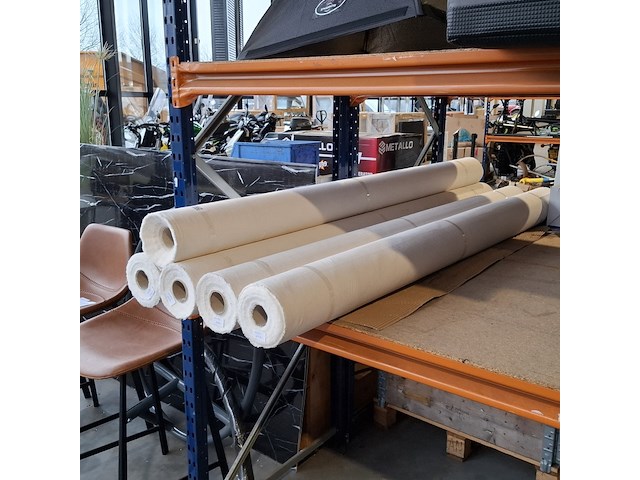 5x rol fijne canvas bekledingsstof, ecru - afbeelding 1 van  4