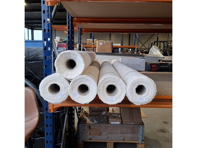 5x rol fijne canvas bekledingsstof, ecru - afbeelding 2 van  4