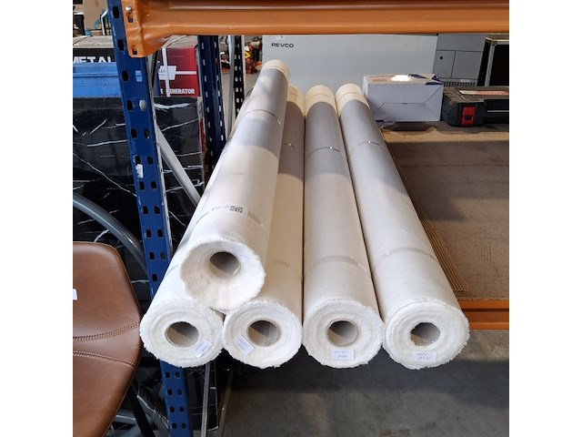 5x rol fijne canvas bekledingsstof, ecru - afbeelding 3 van  4