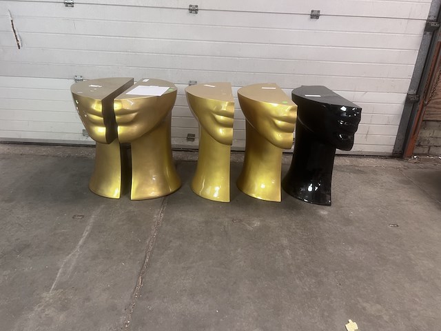 5x salontafels polspotten hoofd - afbeelding 1 van  5
