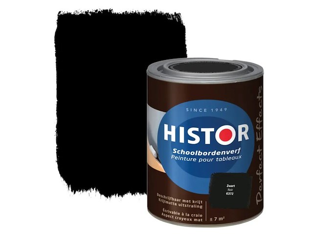 5x schoolbordenverf mat histor, perfect effects, zwart, 1l - afbeelding 1 van  2