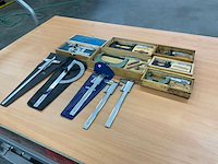 5x schroefmaat, 3x schuifmaat, hoekmaat, dieptemaat - afbeelding 1 van  11