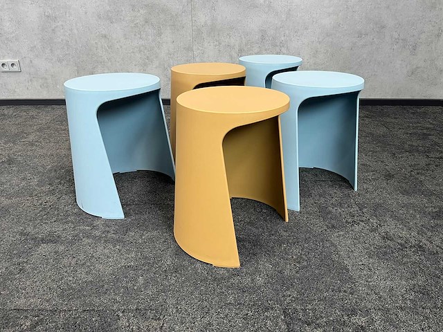 5x sellex handy stool - nestelbare kruk - afbeelding 1 van  8