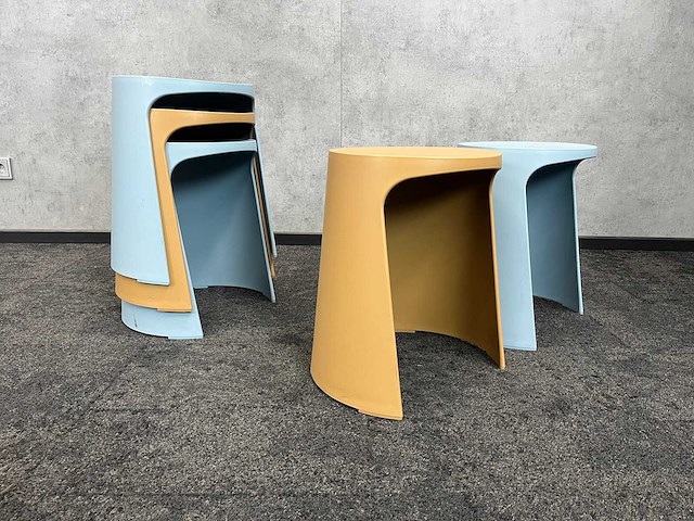 5x sellex handy stool - nestelbare kruk - afbeelding 3 van  8