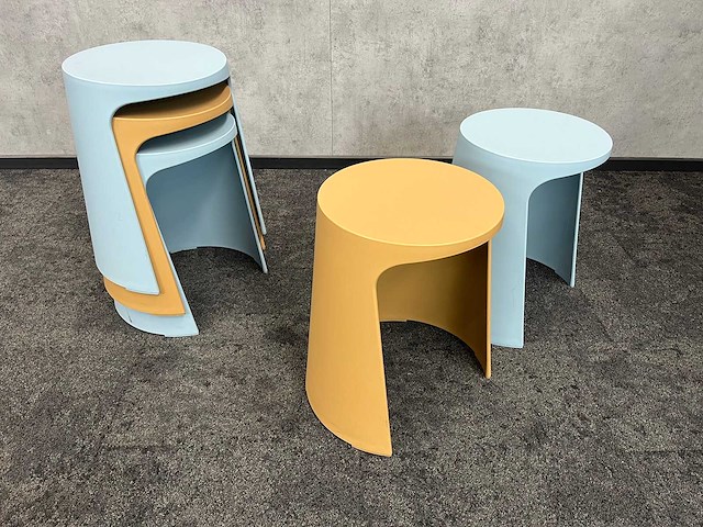 5x sellex handy stool - nestelbare kruk - afbeelding 4 van  8