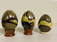 5x septariekwarts eieren - afbeelding 4 van  9