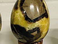 5x septariekwarts eieren - afbeelding 6 van  9