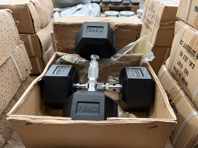 5x set van 2 dumbbells (3x 2x7,5 kg, 2x 2x7 kg) active panther - afbeelding 6 van  6