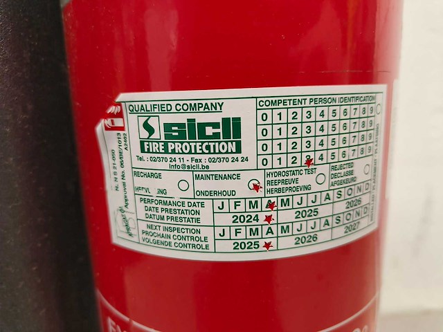 5x sicli co2-brandblusser gekeurd 2024 - afbeelding 3 van  10