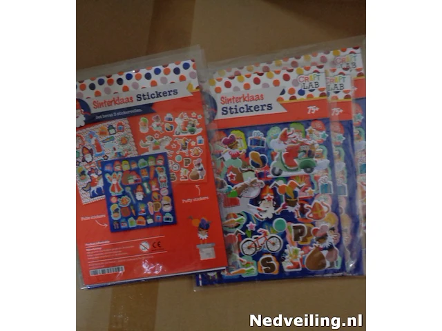 5x sinterklaas stickers 75+ 3 vel - afbeelding 2 van  3