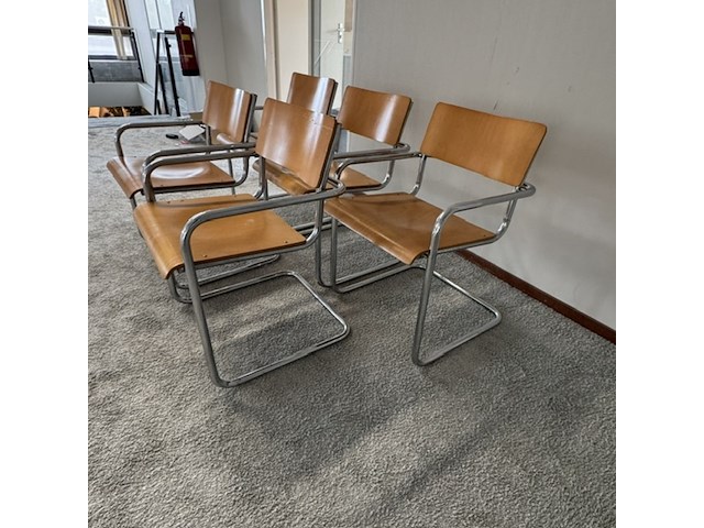 5x sledestoel, vintage - afbeelding 4 van  4