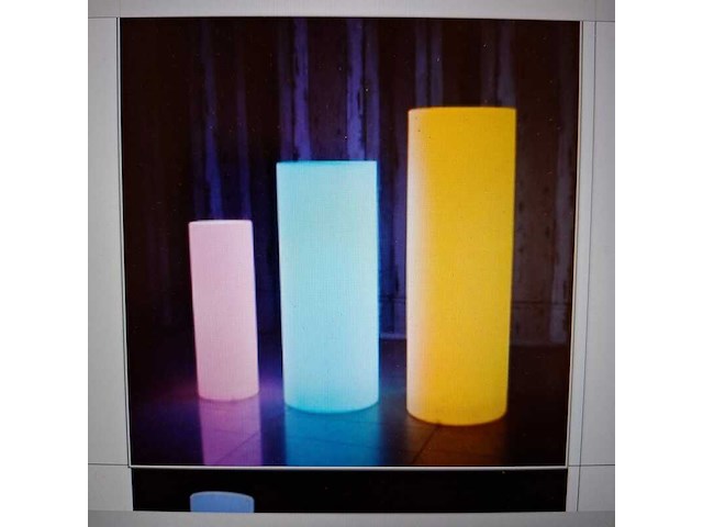 5x sokkel en 5x schaal met led verlichting wit - afbeelding 2 van  11