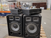 5x speaker met 2x versterker o.a. sony - afbeelding 1 van  6