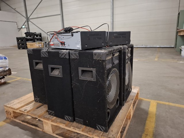 5x speaker met 2x versterker o.a. sony - afbeelding 2 van  6